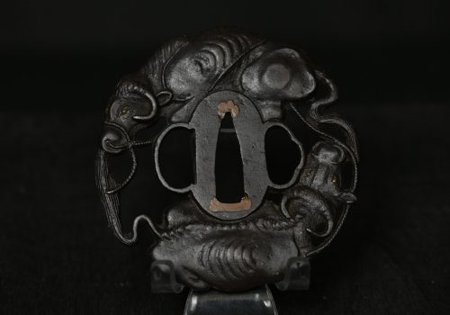 Marugata Iron ox tsuba