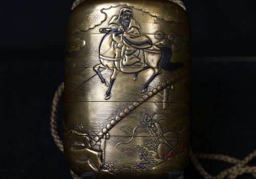 Inro Makie shibayama dragon