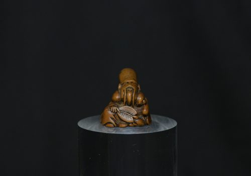 Netsuke Fukurukuju wood