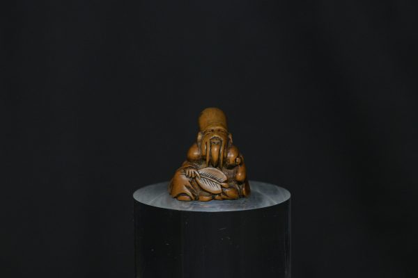 Netsuke Fukurukuju wood