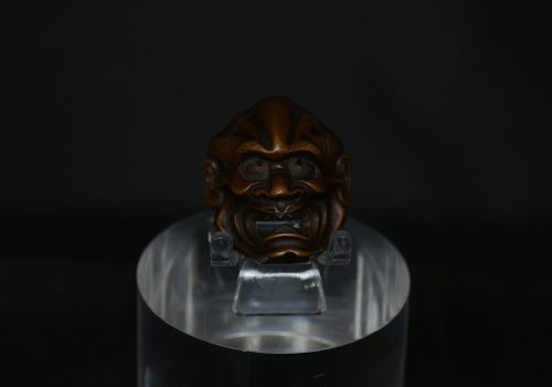 Netsuke face mask wood