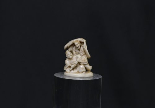 Netsuke Hannya and samurai ivory