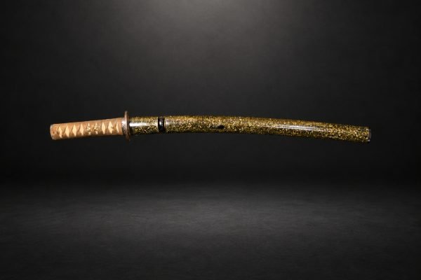 Edo Period Koshirae with Gold-Flecked Lacquer Saya