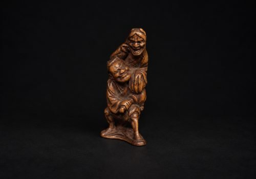 Edo Period Netsuke Hannya Attacking Samurai