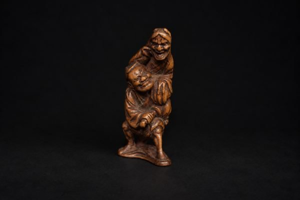 Edo Period Netsuke Hannya Attacking Samurai
