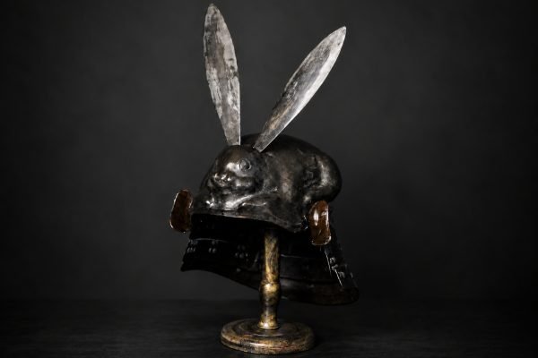 Edo Usagi-nari Kawari Kabuto – Silver-Foiled Rabbit Helmet