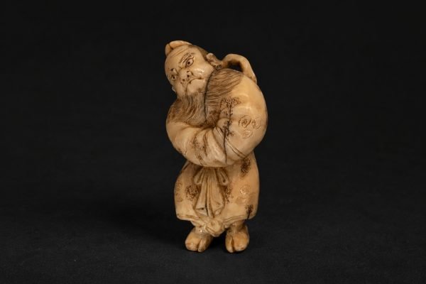 Edo Walrus Ivory Netsuke – Shoki Demon Queller