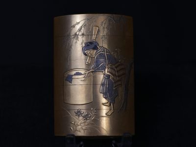 Inro Makie Shibayama Lady