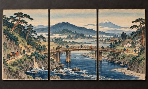 Japanese Woodblock Print Triptychs