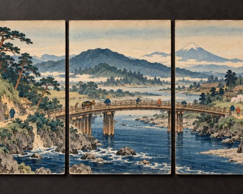 Japanese Woodblock Print Triptychs