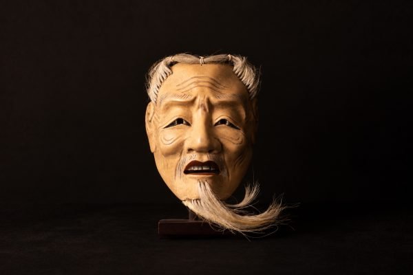 Jō Noh-masker van een oude man – Taishō – Shōwa Japan