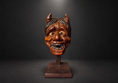 Late Edo Oni Mask – 19th Century Japanese Demon Mask