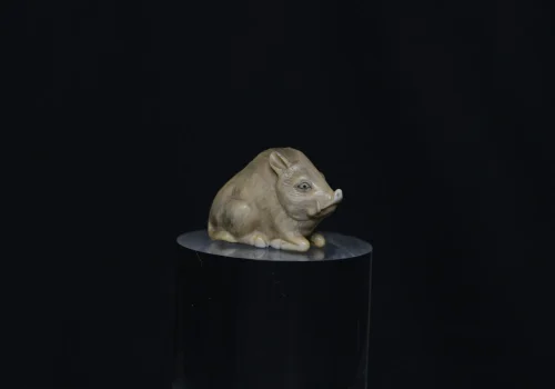 Netsuke wild boar ivory