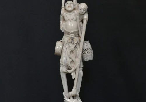 Okimono Ashinaga Tenaga ivory