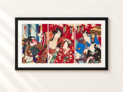 Toyohara Kunichika Ukiyo-e Triptych – Gion Sairei Shinkōki