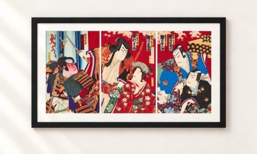 Toyohara Kunichika Ukiyo-e Triptych – Gion Sairei Shinkōki