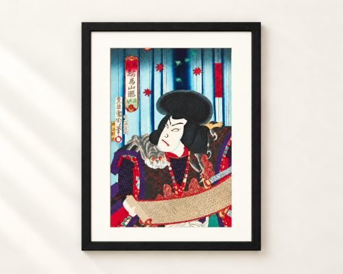 Toyohara Kunichika Ukiyo-e – Onoe Kikugorō as Tsuchigumo