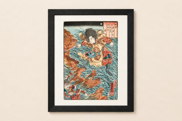 Utagawa Kuniyoshi – Chapter Twenty-Seven “Kagaribi” – Yamato Takeru and the Grass-Cutting Sword