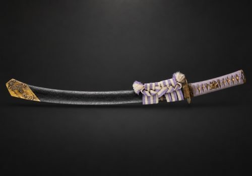 Koshirae per Wakizashi con Tigre, Bambù e Tsuba Yasuchika – Periodo Edo